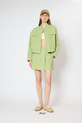 WASHED LINEN BOMBER